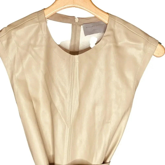 Modern Citizen Pilar Vegan Leather Tie-Front Midi Dress - Picture 4 of 16